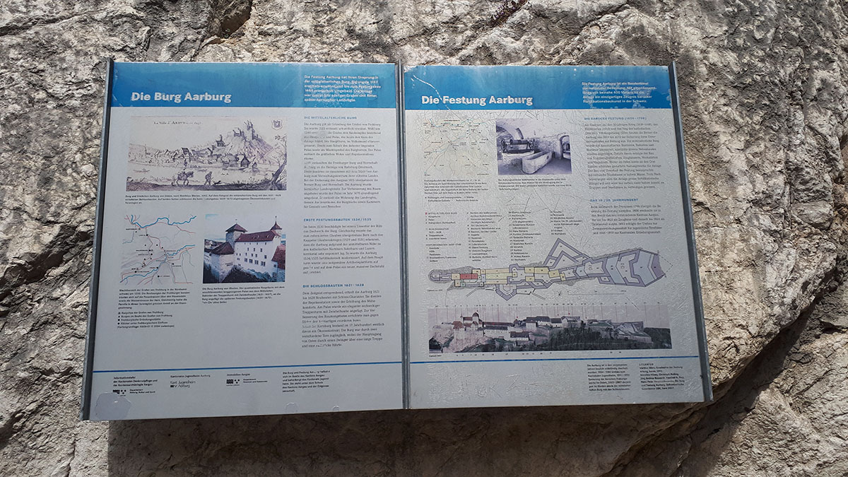 Informationstafel Kantonales Jugendheim Aarburg (Foto: Vreni Kunz)